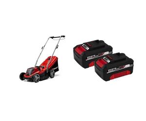 Einhell Power X-Change 18/33 Cordless Lawnmower With Battery and Charger & Power X-Change 18V, 4.0Ah Lithium-Ion Battery Twin Pack - 2 x 4,0Ah Batteries