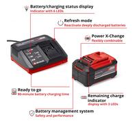 Einhell Power X-Change 18V, 5.2Ah Lithium-Ion Battery Starter Kit - Battery and Charger Set - Universally Compatible With All Einhell PXC Power Tools