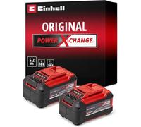 Einhell Power X-Change 18V, 5.2Ah Lithium-Ion Battery Twin Pack - 2 x 5,2Ah Batteries Universally Compatible With All Einhell PXC Power Tools And Garden Machines