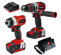 Einhell 4257216 Power-X-Change Brushless Twin Pack 18 Volt 1 x 2.0Ah & 1 x 4.0Ah Li-Ion