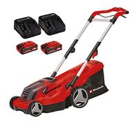 Einhell Power X-Change 36/37 Cordless Lawnmower With Battery (x2) and Charger (x2) - 36V, 37cm Cutting Width, 45L Grass Box, 6 Cutting Heights - GE-CM 36/37 Li Battery Lawn Mower