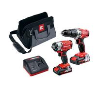 Einhell Power X-Change Combi & Impact Driver Twin Pack 18V 2 x 2.0Ah Li-ion