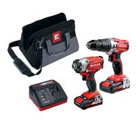 Einhell Power X-Change Combi & Impact Driver Twin Pack 18V 2x2.0Ah