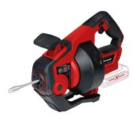 Einhell Power X-Change 18V Cordless Drain Cleaner - 7.6m Cleaning Spiral, Forward/Reverse, LED, Water Inlet/Outlet - TE-DA 18/760 Li Solo Drain and Pipe Cleaner (Battery Not Included)