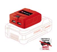 Einhell Power X-Change Usb Power Bank Adapter - For Power X-Change Batteries - Body Only