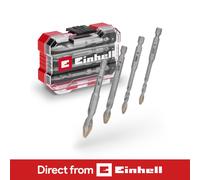 Einhell 4-Piece Ceramic Carbide Tile Drill Bit Set – XS Case