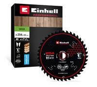 Einhell Professional Circular Saw Blade, Wood, Ø 254 x 30 mm, 40T | ATB Tooth Geometry | Carbide Teeth | PTFE Coating | Thermal Slots | Vibration & Noise Control | For Table Saws