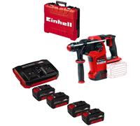 Einhell Professional HEROCCO 36/28 36v Cordless Brushless SDS Plus 4 in 1 Rotary Hammer Drill 4 x 4ah Li-ion Twin or Dual Battery Charger Case