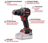 Einhell Professional TP-CD 18/70-C Li-I BL 18v Cordless Brushless Combi Drill No Batteries No Charger No Case