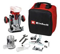 Einhell Professional Cordless Wood Router & Palm Router 18V Without Battery | PXC, Brushless, 6 and 8mm, Routing Depth Fine-Tuning, LED Light, Accessories, Bag TP-RO 18 Set Li BL Solo