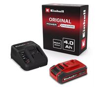 Einhell 18V 4.0Ah Plus Lithium-Ion Battery and Charger Set, Power X-Change Battery Starter Kit, 2nd Generation, Universally Compatible with All PXC Power Tools and Garden Machines