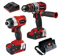 Einhell 4257216 Power-X-Change Brushless Twin Pack 18 Volt 1 x 2.0Ah & 1 x 4.0Ah Li-Ion