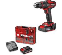 Einhell PXC 40Nm Cordless Impact Drill with Battery and Charger - 18V, 3-in-1 Combi Drill, Hammer and Screwdriver Function - TE-CD 18/40 Li-i Electirc Drill Set with 69 Pc Accessory Kit