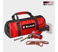 Einhell PXC Cordless Belt File Precision Sander With 12x Sanding Belts 18v - Body Only, Red One Size