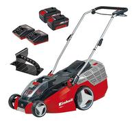Einhell Cordless Lawnmower with Battery (x2) and Charger (x2) 36V Power X-Change, 43cm Cutting Width, 63L Grass Box, 6 Cutting Heights, Mulching GE-CM 43 Li M