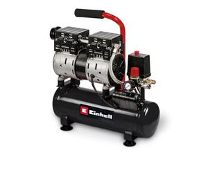 Einhell Quiet Compressor 550W, Max. 8 Bar, Oil/Service-Free Motor, 6 L Tank | Pressure Gauge and Quick-Release Coupling, Safety Valve TE-AC 110/6 Silent Plus
