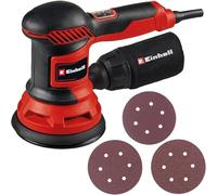 Einhell Rotating Palm Sander 125mm - Includes 3X Sanding Sheets P60 P80 P120 - Dust Extraction - Tc-Rs 425 E