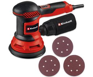 Einhell Rotating Palm Sander 125mm Includes 3X Sanding Sheets P60 P80 P120 Dust Extraction Tc-Rs 425 E