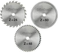 Einhell Saw Blade Set 3pc 210x30x2.5mm 60 48 24 Teeth w/ Storage Case 45.021.32
