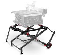 Einhell Saw Stand, Portable, Underframe for Table Saws, Foldable, Carrying Handle, Wheels, Robust Steel Construction E-Stand TSS