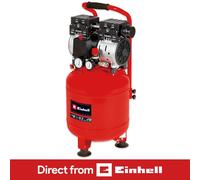 Einhell 4020610 Compressor TE-AC 24 Silent (Quiet Compressor with 750 W, max 8 bar, Oil-/Service-Free Motor, 24 L Tank, Pressure Gauge and