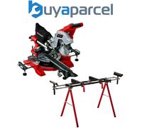 Einhell Sliding Mitre Saw 216mm Double Bevel Dual Sided 240v + Laser +1608 Stand