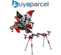 Einhell Sliding Mitre Saw 254mm Double Bevel TE-SM Dual Sided 240v + 1610 Stand