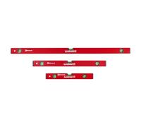 Einhell Spirit Level Set Basic, 3-Piece (40/60/100 cm, 3 Vials, Ground Measuring Surface, ± 0.5 mm Accuracy, Aluminium Profile, Plastic End Caps)