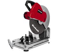 Einhell TC-MC 355 Metal Cutting Saw 2300W Chop Saw with Cutting Disc, Soft Start, Adjustable Height Stop, Clamping Mechanism with Quick-Release Lock Bench Type Cross Cut Saw, Red, 355 mm