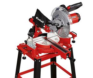 Einhell TC-SM 2531/2 U Pull Miter Saw (1900 W, 4,800 RPM, Ø254 x ø30 mm Saw Blade, Laser, Tilting Saw Head, Including HM Saw Blade), red