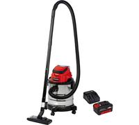 Einhell TC-VC 18/20 Li S 18v Cordless Stainless Steel Wet and Dry Vacuum Cleaner 20L 1 x 4ah Li-ion Battery Charger No Case