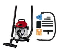 Einhell TC-VC 1812 S Wet And Dry Vacuum Cleaner With Blow Function - 1250W, 12L Stainless Steel Tank, 2.5m Hose, Accessories - Wet-Dry Vacuum For Car