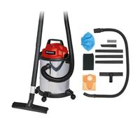 Einhell Wet and Dry Vaccuum TC-TC 1815 S (1250 W, Tank with 15 Litre Capacity, 36 mm Hose System, Accessories Holder, Include Large Suction Nozzle