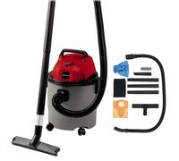 Einhell TC-VC 1815 wet & dry vaccum cleaner (1250 W, 180 mbar, robust 15-liter plastic tank, blow connection, 4 castors, accessories holder, incl.