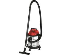Einhell Wet and Dry Vacuum Cleaner 1250W, 20L Stainless Steel Tank, Blow Connection, 4 Castors, Ø 36mm Suction Hose + Extension, Floor Nozzle, Filters TC-VC 1820 S