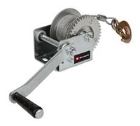Einhell TC-WI 500 Manual Cable Winch (Maximum Load 500 kg, 10 m Wire Cable, Lock, Non-Slip Grip Including Safety Hook and Safety Tab)