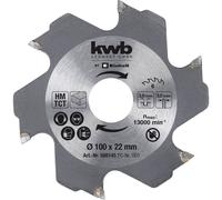 Original Einhell Milling Cutter Blade 100 x 22 x 4.0 mm 6Z (Flat Dowel Milling Accessories, Suitable for All Einhell (Battery) Flat Dowel Milling Cutters, Diameter 100 mm)