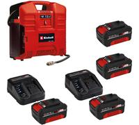 Einhell TE-AC 36/8 LI OF Set 36v Cordless Oil Free Air Compressor 4 x 4ah Li-ion Twin or Dual Battery Charger No Case