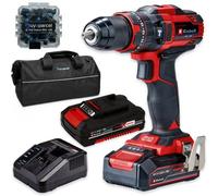 Einhell Te-Cd Cordless Combi Drill Pxc 18V Metal Chuck 2 X Batteries +Pz Bit Set