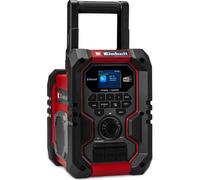 Einhell cordless building site radio TE-CR 18 Li DAB+/FM/BT - Solo Power X-Change (18 V, DAB+, FM, Bluetooth, AUX, USB, automatic station search, TFT colour display, IP65, without battery)