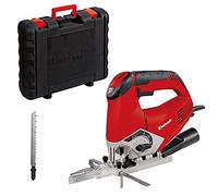 Einhell TE-JS 100 Electric Jigsaw | 100mm Cutting Depth, Swivel Soleplate For 45° Mitre Cuts, Pendulum Action, Electronic Speed Control, Dust Extractor | Power Saw For Wood, Plastic and Metal