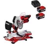 Einhell TE-MS 18/210 Li 18v Cordless Compound Mitre Saw 210mm 2 x 5.2ah Plus Li-ion Battery Charger No Case