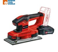 Einhell TE-OS 18/230 Li-Solo Cordless Vibrating Sander (Hook and Loop Attachment, Aluminium Sole, Dust Bag, with 3 Sandpaper Sheets, No Battery or