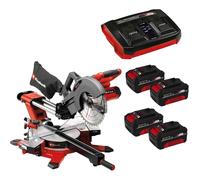 Einhell TE-SM 36/10 L Li 36v Cordless Sliding Compound Mitre Saw 254mm 4 x 4ah Li-ion Twin or Dual Battery Charger No Case