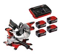 Einhell TE-SM 36/10 L Li 36v Cordless Sliding Compound Mitre Saw 254mm 4 x 5.2ah Li-ion Twin or Dual Battery Charger No Case