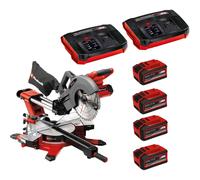 Einhell TE-SM 36/10 L Li 36v Cordless Sliding Compound Mitre Saw 254mm 4 x 6ah Li-ion Twin or Dual Battery Charger No Case