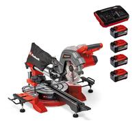 Einhell TE-SM 36/8 L Li 36v Cordless Sliding Compound Mitre Saw 216mm 4 x 5.2ah Plus Li-ion Twin or Dual Battery Charger No Case