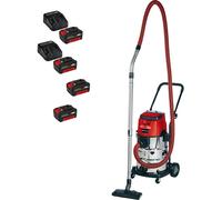 Einhell TE-VC 36/30 Li S 36v Cordless Stainless Steel Wet and Dry Vacuum Cleaner 30L 4 x 4ah Li-ion Charger