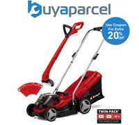 Einhell Twin 18v 36v Cordless Lawnmower 33cm PXC Lawn Mower + Strimmer - Bare