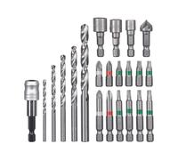 Einhell Universal Drill Bit Set w/ Case for 1/4 Inch Hexagon Socket kwb 22pc